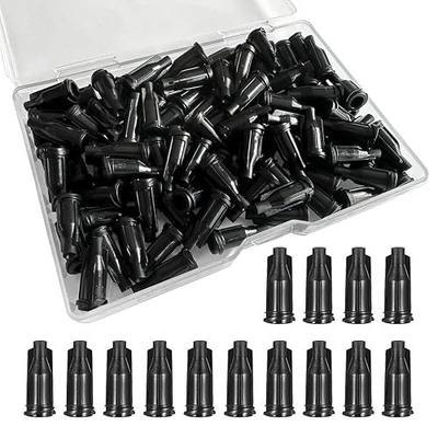 100 Pack Luer Lock Syringe Caps for Luer Slip Lock Tip Leak-Free Dispensing-Black