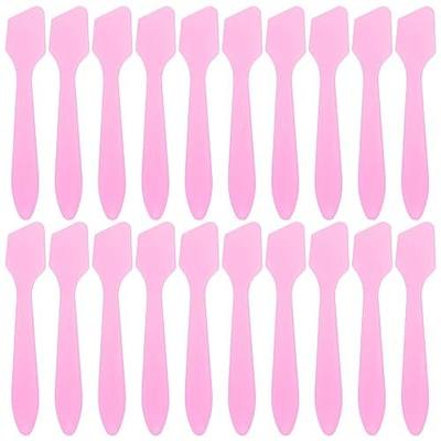 Tbestmax 300 PCS Mini Cosmetic Spatulas 3.2" x 0.6" Disposable Makeup Spatulas, Plastic Spatulas Pink Facial Creams Skin Care Spatulas