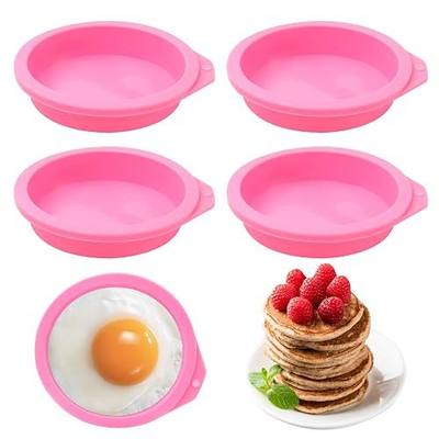 Air Fryer Egg Molds, Silicone Non-Stick Silicone, Reusable Easy Clean | 4-pack silicone non-stick muffin & toast cups with lids, reusable for air fryer, quick cook, easy clean, kitchen accessory