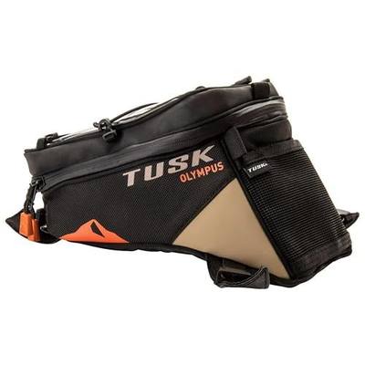 Tusk Olympus Large Tank Bag Black/Tan Durable Off-Road Motorcycle Storage Bag with Multiple Compartments and Secure Mounting
