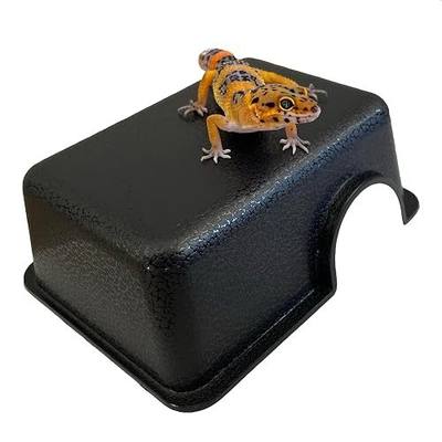 Plastic Reptile Hide Box for Leopard Geckos, Snakes, Lizards, Cornsnakes - Small & Juvenile