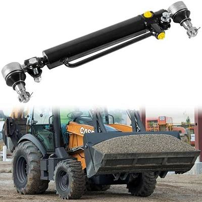 D128454 D84800 234447A1 New Power Steering Cylinder with Castle Nuts Fits for Case Backhoe Loaders 480B 480C 480D 480E 480F 480LL 580C 580D 580SD 580SE 584D 584E 585D 585E 586D 586E