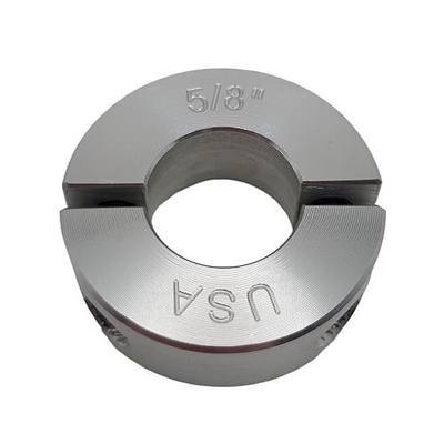 0.625" Bore Diameter - Clamping Two Piece Shaft Collar - 2024 Aluminum (1 Pack)