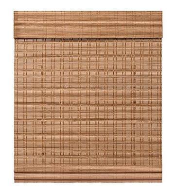 LazBlinds Cordless Bamboo Roman Shades for Windows, 34'' W x 60'' H | Natural Light Filtering Bamboo Window Blinds, Bamboo Blinds for Bedroom Living Room Office Indoor