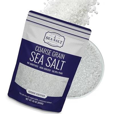 Coarse Sea for Grinder Refill, Coarse Grain Kosher, Non-Iodized for Cooking, Mineral-Rich Unrefined Baja Salt, 30 oz Bag, Sea Salt Superstore