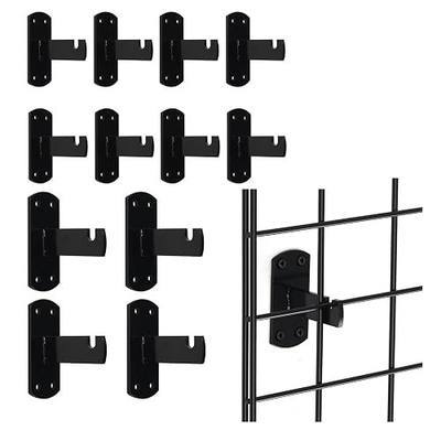 Gridwall Mount Brackets for Grid or Slatgrid Panels Box of 12 Pcs Black