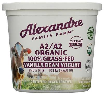 Alexandre Family Farms Organic Vanilla A2 Whole Milk Yogurt, 24 OZ