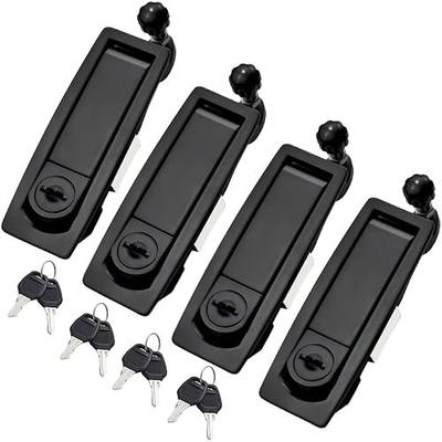 evan Compression Latch Trigger Lock Flush Mount Adjustable Lever 4 Pack | with Keys Zinc Alloy Flush Mount for RV, Trailer, Truck, Storage Box, Mailbox, Tool Box