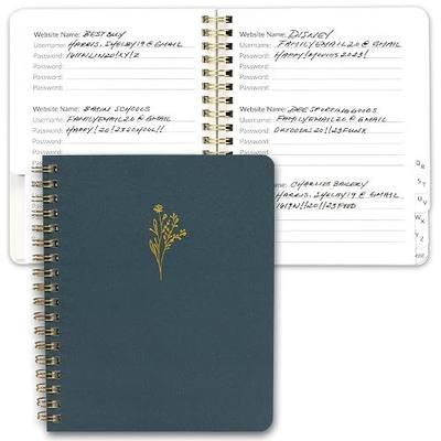 Beautiful Password Book with Alphabetical Tabs - Perfect Pocket Size Password Keeper for Seniors