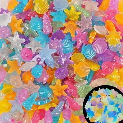 Kaiyuan Dynasty 100pc Sea Glow in The Dark Rocks Aquarium Glow Stones Rocks for Fish Tank Glow Pebbles for Fairy Garden,Yard,Bonsai,DIY Crafts,Color (0.8-1.2")
