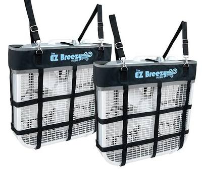 Southwestern Equine EZ Breezy Box Fan Holder, Horse Stall Classic Fan Bag, Stable Supplies, Horse Fan (2 Pack Black)