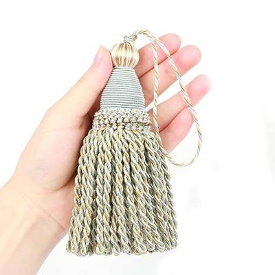 2 Pcs 6" Large Key Tassel with 4.3" Loop Elegant Hand Crafted Tassels