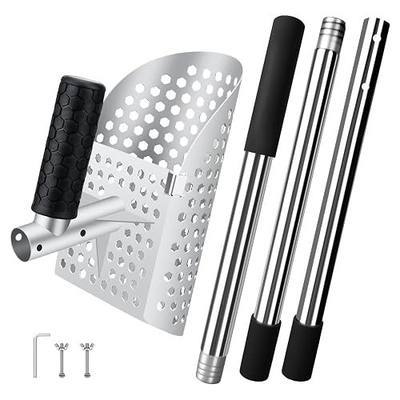 Heavy Duty Sand Scoop for Metal Detecting - Beach Screen Treasure Hunts, Sand Shovels, Metal Detector Detection Accessories, and Digging Tools