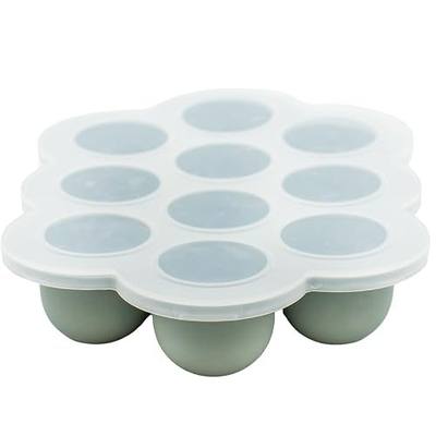 WeeSprout Silicone Baby Food Freezer Tray with Clip-on Lid - Perfect Storage Container for Homemade Baby Food, Vegetable & Fruit Purees, and Breast Milk