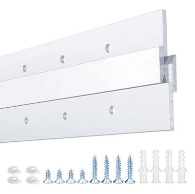 18'' French Cleat- Heavy Duty Aluminum Headboard Wall Mounting Brackets-French Cleat Hanger for Hanging Picture, Mirror, Shelf, Headboard, Panel or Whiteboard (1Pair, Supports 140lbs )