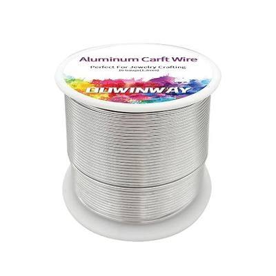 16Gauge Silver Aluminum Crafts Wire 154FT, for Jewelry Crafting, Gemstone Metal Coiling, Sculpting, Armature, Jewelry Making Beading Floral Soft DIY Metal Craft Art Wires Colored and Soft