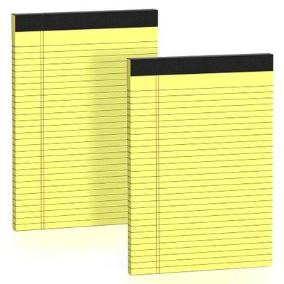 Yellow Legal Pads 8.5 x 11 Note Pads Wide Ruled 2 Pack, Notepad 8.5 x 11 Inch Canary Yellow Paper 21lb Micro Perforated Writing Pads, 30 Sheets per Legal Note Pad Ideal for Office, Home, School
