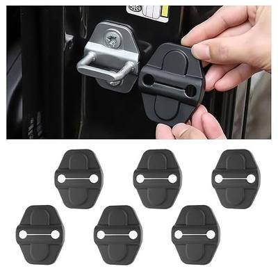 6PCS Car Door Lock Cover - Black Door Latch Lock Trim Cover Compatible with 2018-2025 Jeep Wrangler JLU JL 4XE Unlimited & Gladiator JT - Car Interior Accessories for Cars Decorations (6PCS)