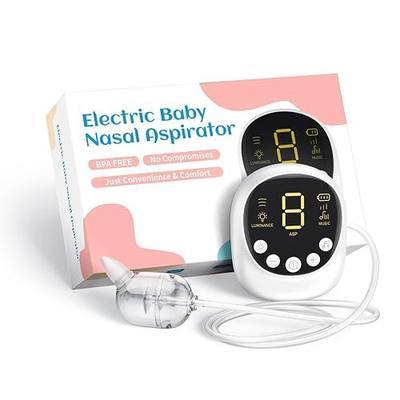 X-Bosak Electric Nasal Aspirator for Baby - Hospital Grade | Mucus Remover with 9 Suction Levels, USB-C Rechargeable, Night Light & Nursery Rhymes, BPA-Free Silicone Tips