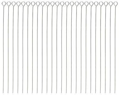 Shapenty Mini Stainless Steel Wire Eyepins Beading Small Open Eye Head Pins Needles for DIY Craft Bead Earring Pendant Necklace Bracelet Keychain Jewelry Charm Finding Making, 120PCS (70mm)