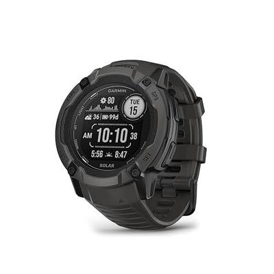 Garmin Instinct 2X Solar, Rugged GPS Smartwatch, Built-in Flashlight, Solar Charging Capability, Multi-Band GNSS, Graphite (Renewed)