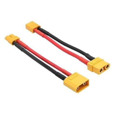 1Pair Short XT90 to XT60 Connector Converter 10cm/3.9inch,XT90 Male to XT60 Female & XT90 Female to XT60 Male Connector Adaptor with 12AWG Cable for RC ESC and RC Lipo Charger