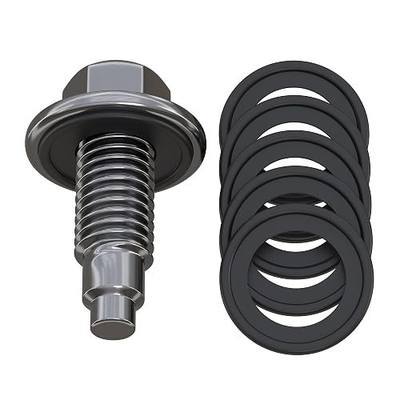 Magnetic Oil Drain Plug 11562588 M12x1.75 Replacement for Chevrolet/GMC | Also 55577568 03536964 11518377 with 5 rubber gaskets 15mm hex Fits Silverado Sierra Yukon Tahoe Corvette Camaro by AUTOMAJOR