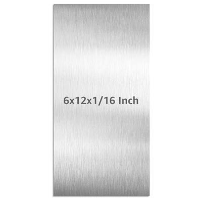 6061 T651 Aluminum Sheet Metal 6" x 12" x 1/16" (0.06") Rectangle Metal Plate Covered with Protective Film, 1.5mm Flat Aluminum Plate for Crafting and Industry