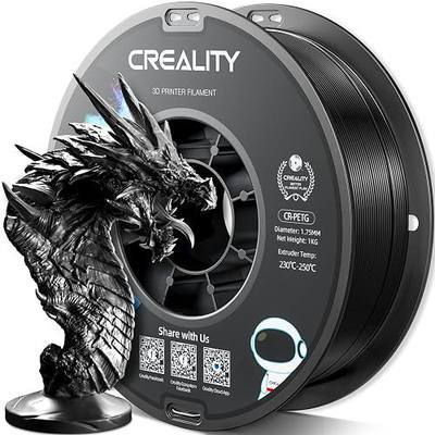 Official CREALITY PETG 3D Printer Filament 1.75mm 1KG (2.2lbs), High Precision Strong Toughness, Odorless Better Flow Moistureproof 3D Printing Ender Filament
