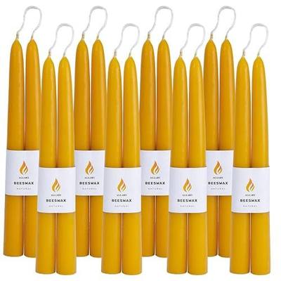 16PCS Beeswax Taper Candles, 9" Handmade Natural Candles, Dripless and Smokeless,9 Hour Burn Time | Handmade Pure Beeswax, 8H Burn Time, Unscented clean burn, Cotton Wick, Non-Toxic, Meditation & Home Decor, Air-Purifying