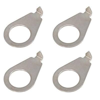 4 Pack 3/8" Guitar Knobs Pointer Indicator Plates Silver Guitar Control Knob Position Pointers 9.7MM Diameter Washers for Gibson LP Les Paul Electric Guitar Parts (Chrome Nickel)