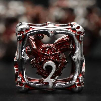 Beholder Dice Set DND, Dragon Eye Dice, ZHOORQI 7PC/Set Polyhedral Dices for Dungeons and Dragons, RPG, Eye Monster DND Gifts(Eye-Blood Red)