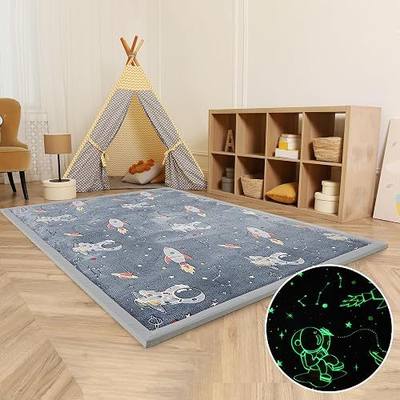 MAXYOYO Play Mat, 1.2" Thick Memory Foam Soft Padded Carpet with Non-Slip Backing, Japanese Tatami Rug Living Room for Kids Toddler Children Nusery