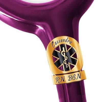 Stethoscope Name Tag EMT EMS, Stethoscope Charms for Nurses, Stethoscope ID Tag Personalized Star of Life Charm, Stethoscope Tags SOL Work Accessories Gifts or Nurse Doctor
