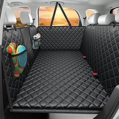 URPOWER Back Seat Extender for Dogs, Large Hard Bottom Dog Car Seat Cover | Supports 550 lbs, Stable 3-Panel Hard Bottom, Added High-Density Foam for Comfort, Waterproof 900D Oxford, 45% More Space