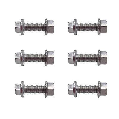 Bolts For Exhaust,Exhaust Flange Bolts,Exhaust Manifold Bolt Kit, Flanged Hex Head Bolts, stainless steel exhaust flange nuts and bolts,M10X1.5-35mm 6-Pack