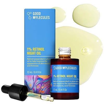 Good Molecules 1% Retinol Night Oil - Retinol and Rosehip Face Oil Formula for Look of Fine Lines & Wrinkles, Anti-Aging, Skin Firming, and Moisturizing - Skin Care for Face