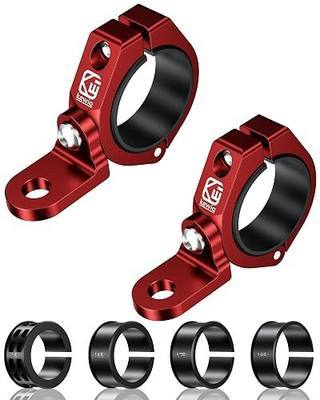 BRCOVAN 2PCS UTV Whip Light Mounts, LED Light Bar Mounting Bracket, Red | Solid Aluminum Alloy Materials, 360° Adjustable Off-Road Whip Flag Mount Fit 1.5''/1.65'' /1.75''/1.85''/2'' Roll Cage Bars