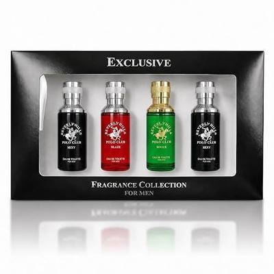 Beverly Hills Polo Club Men's Fragrance Collection - 4 Premium Eau de Toilette Colognes (1oz Each) - Diverse, Long-Lasting Scents: Blaze, Sexy, Rogue & Sexy - Ideal Gift Set for Him