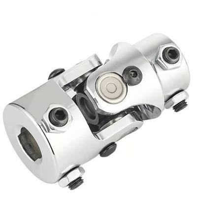 1" DD X 3/4" DD Steering U Joint Shaft Column Universal Coupling, Powder Coated Universal Steering Shaft Coupler Chrome Steel, 1" DD to 3/4" DD Single Steering Shaft Joint