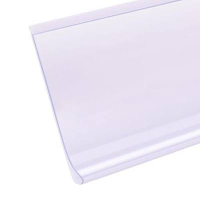 Shelf Label Strips 48" 100 Pack Self Adhesive 1.25”H Price Tag Holders, Clear