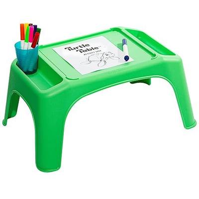 LapGear Turtle Table Kids Activity Lap Desk Tray with Storage Wells for Snacks, Play, Classroom and Sensory Toys - Green - Style No. 20101 Single Unit