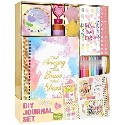 Nollh Gifts for 8 9 10 11 12 Year Old Girl - DIY Journal Kit for Teen Tween Girls, Stationary Scrapbook & Diary Supplies Set, Girl Gifts Arts and Crafts Stuff, Toys for Ages 8-13