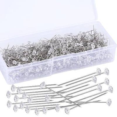 600 Pcs 1.5inch Diamond Head Floral Pins for Floral Corsages | 600 Pcs Straight Diamond Pins with Crystal Diamond Head, 1.5 Inch Length for Floral Corsages, Bouquets, Wedding Decoration