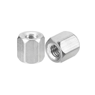 uxcell M6 x 1-Pitch 12mm Length Coupling Nuts, 8pcs 304 Stainless Steel Metric Hex Rod Coupling Nuts