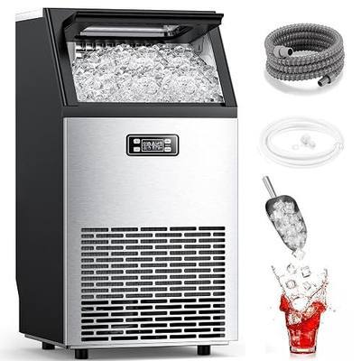 COWSAR Commercial Ice Maker Machine 100Lbs/24H, Stainless Steel Undercounter Ice Maker with 33Lbs Storage Capacity, Self-Cleaning Freestanding Ice Machine for Home, Bar, Restaurant, Office, Outdoor