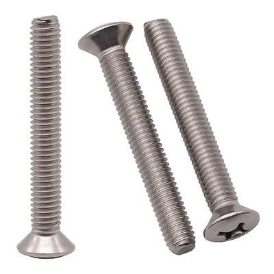 1/4-20 x 2 (20 pcs) Phillips Oval Head Machine Screws, 304 Stainless Steel 18-8, Raised Countersunk Head Screws for TV Mount