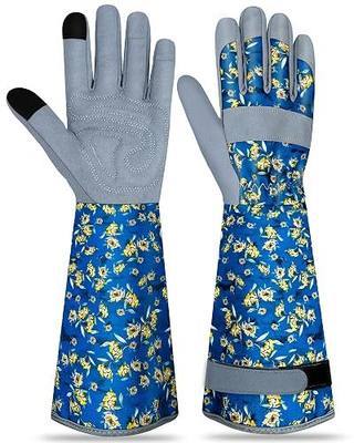 Long Gardening Gloves for Women Thorn Proof Leather Garden Gloves Breathable Working Gloves for Women Yard Outdoor