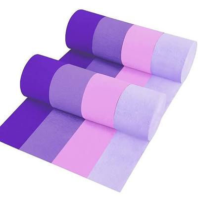 8 Rolls in 4 Colors Gradient Purple Party Crepe Paper Streamer, 8 Pieces 82 feet Streamets Party Decorations Party Supplies for Mermaid Under the Sea Ocean Party Birthday Baby Shower Graduation