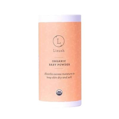 Lizush Organic Baby Powder - 3 oz. Talc Free Soothing Arrowroot, Calendula, and Cornstarch Baby Powder for Newborn, Babies, and Toddlers - Handmade in the USA